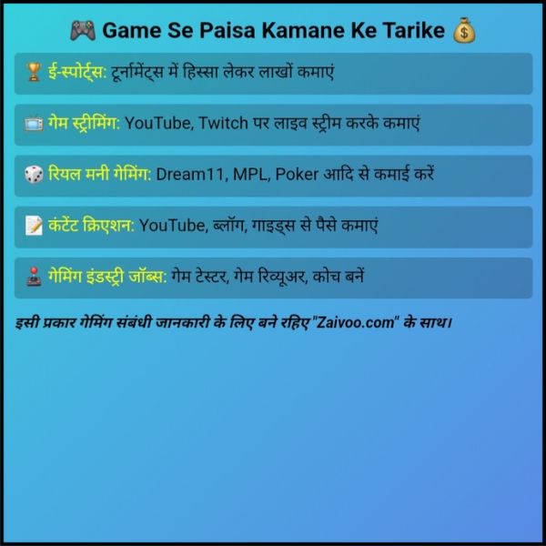 Game se Paisa कमाने के आसान तरीके?