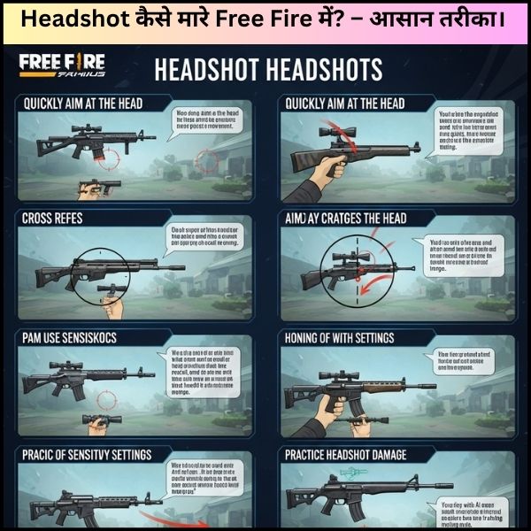 Headshot कैसे मारे Free Fire में? – आसान तरीका। Headshot कैसे मारे Free Fire में? – आसान तरीका।