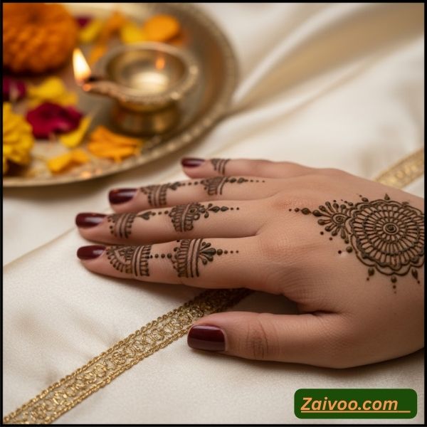 2. फिंगर मेहंदी जब समय कम हो लेकिन दिल पूरा