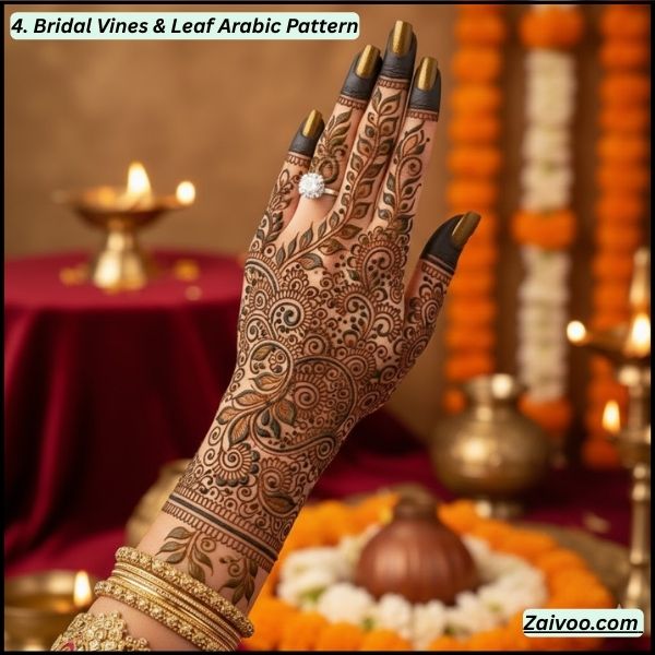 4. Bridal Vines & Leaf Arabic Pattern