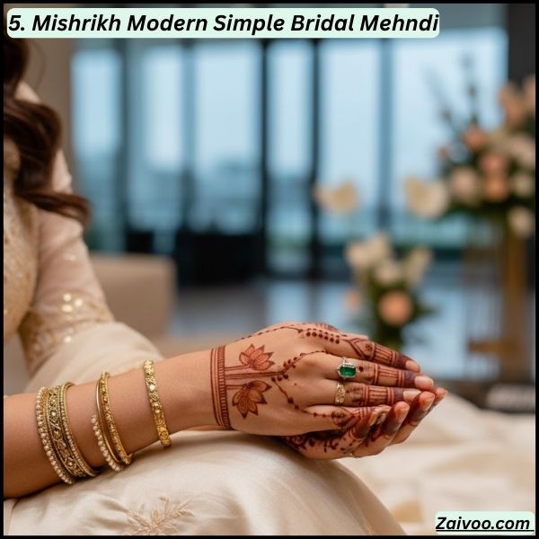 5. Mishrikh Modern Simple Bridal Mehndi