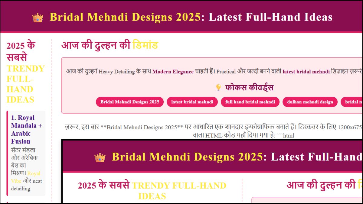 Bridal Mehndi Designs