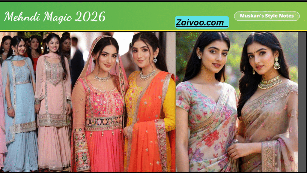 मेहंदी फंक्शन के लिए आउटफिट आइडियाज – लड़कियों के लिए स्टाइलिश लुक