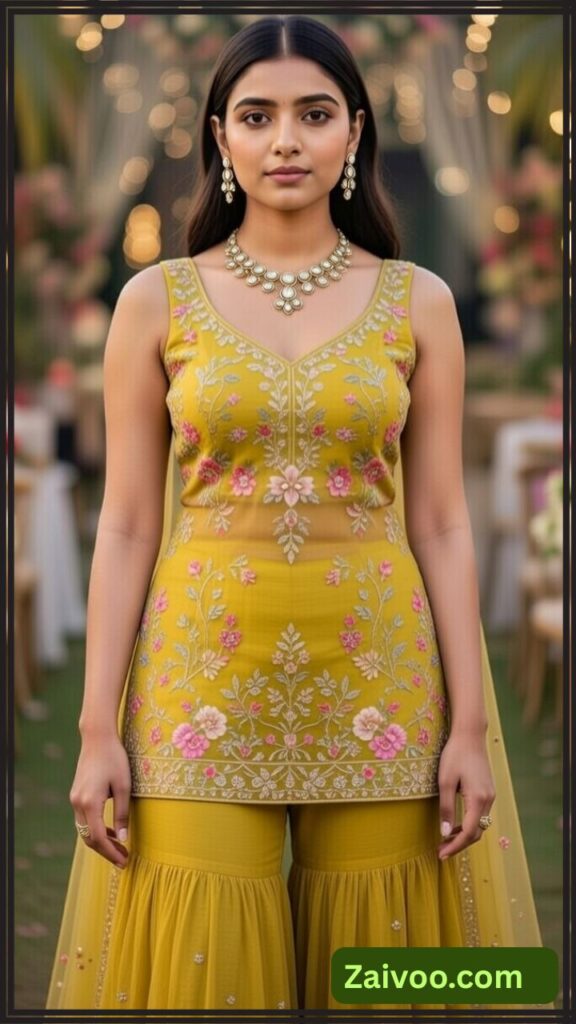 मेहंदी में क्या पहनें? 2026