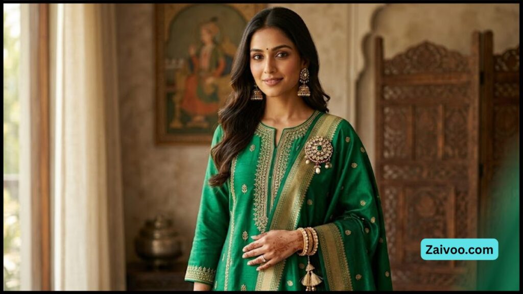 Brooch Styling with Ethnic Wear 2026  मुस्कान की Statement Jewellery Guide (For Girls)