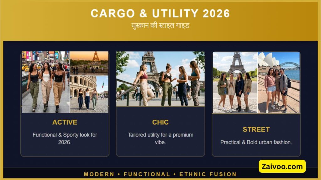 Cargo & Utility Outfits for Girls 2026 मुस्कान की स्टाइल गाइड