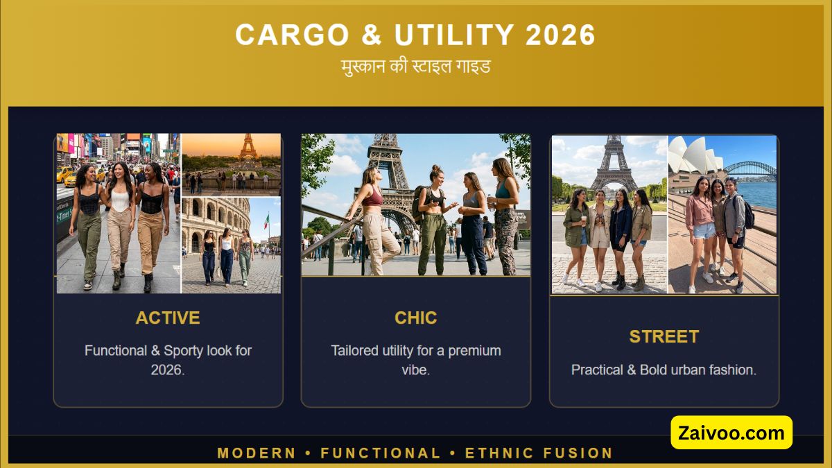 Cargo & Utility Outfits for Girls 2026 मुस्कान की स्टाइल गाइड