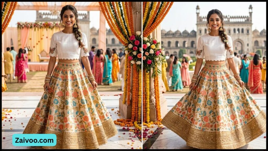 Crop Top with Lehenga 2026  मुस्कान की Bridal & Party Wear Styling Guide (For Girls)