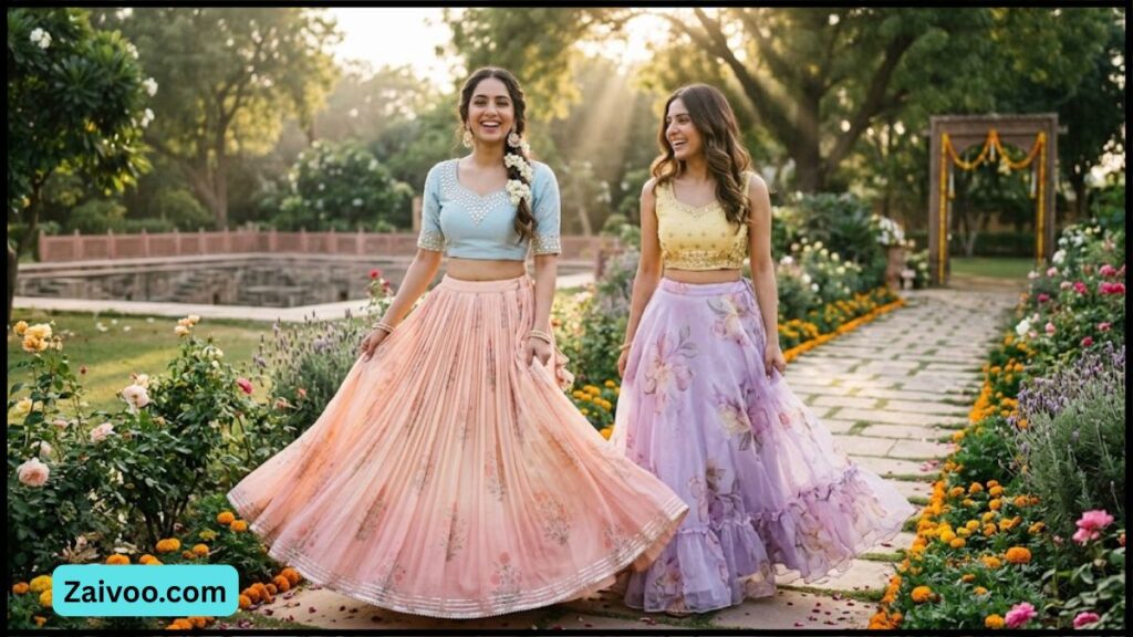 Crop Top with Lehenga 2026  मुस्कान की Bridal & Party Wear Styling Guide (For Girls)
