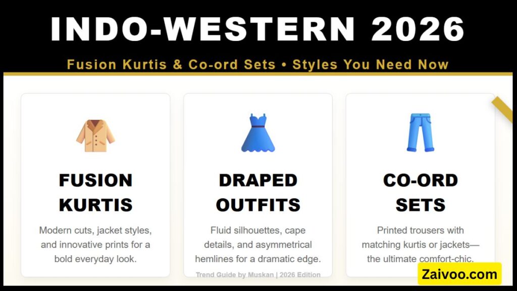Indo-Western Outfits for Girls 2026 Modern Fusion Kurtis & Co-ord Sets