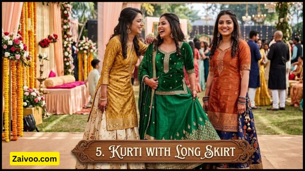 Indo-Western Outfits for Girls 2026 Modern Fusion Kurtis & Co-ord Sets (11)