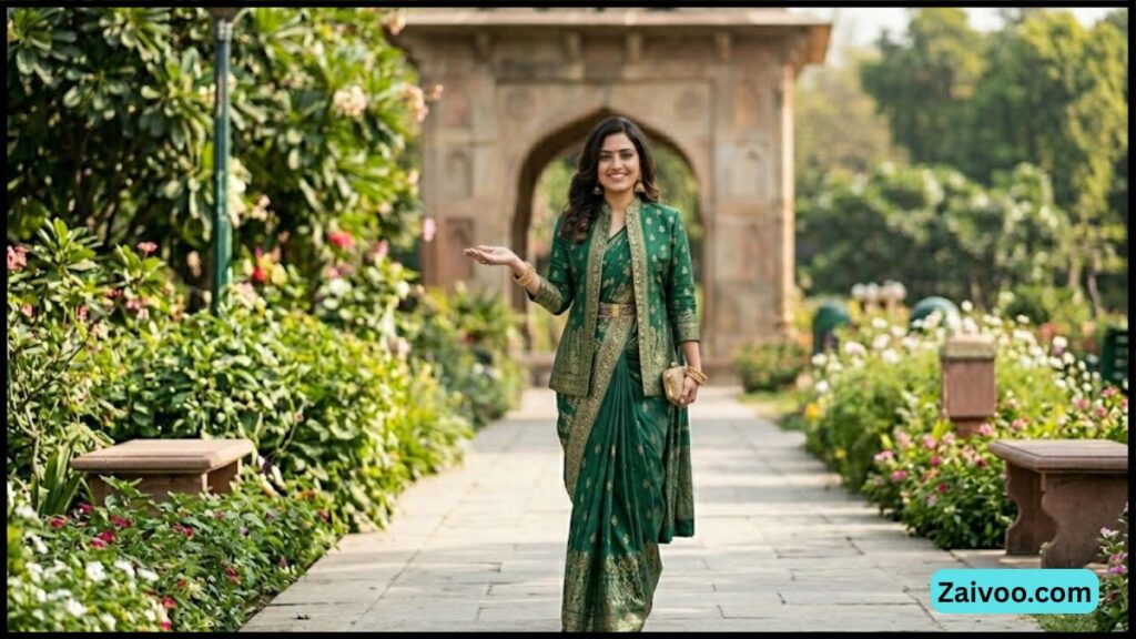 3. Pastel Pre Draped Saree