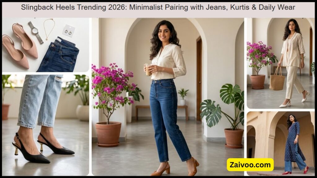 Slingback Heels Trending 2026 Minimalist Pairing with Jeans, Kurtis & Daily Wear