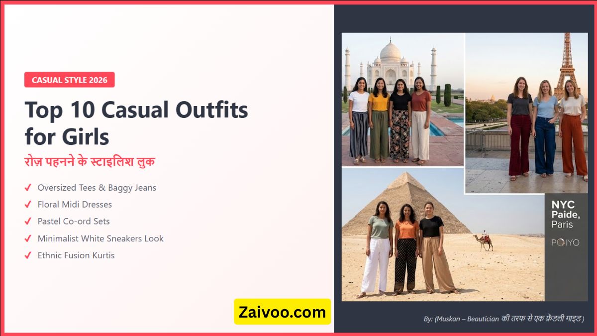 Top 10 Casual Outfits for Girls 2026 रोज़ पहनने के स्टाइलिश लुक