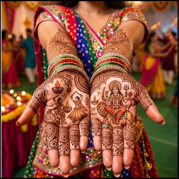 नवरात्रि के लिए मेहंदी डिज़ाइन : सुंदर और आसान आइडिया